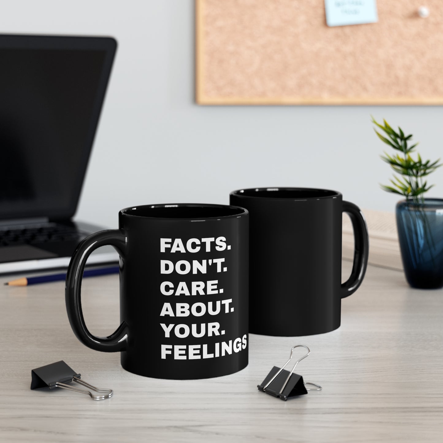 Facts Don't Care About Your Feelings Black Mug