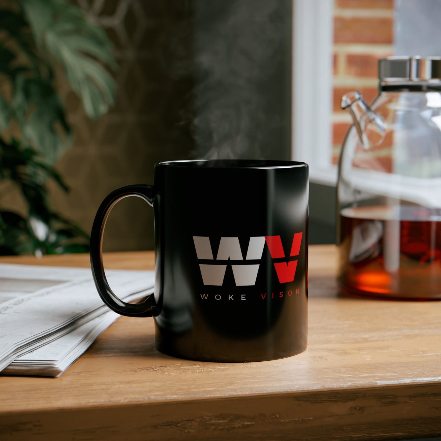 Classic 'Woke Vision' Black Mug