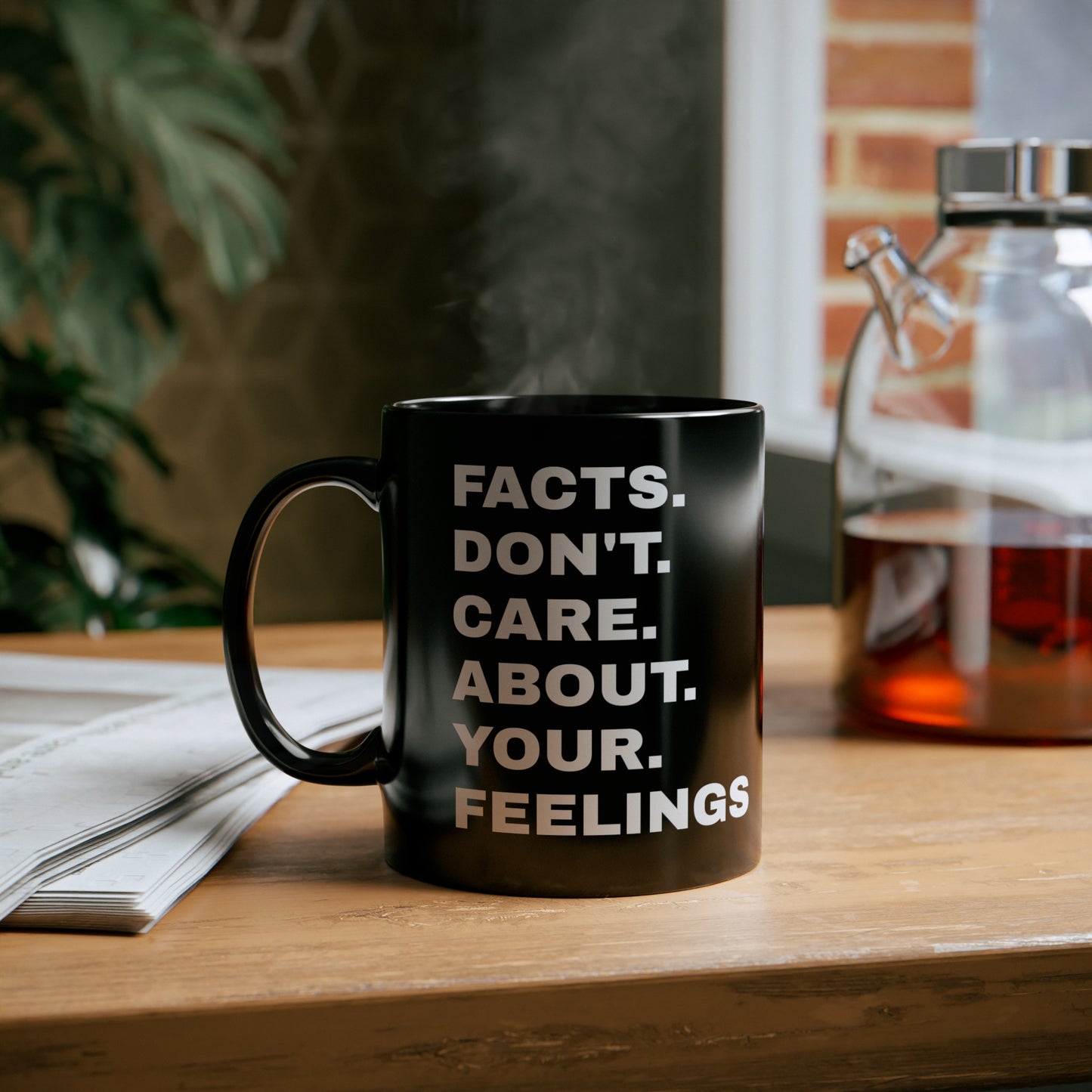 Facts Don't Care About Your Feelings Black Mug